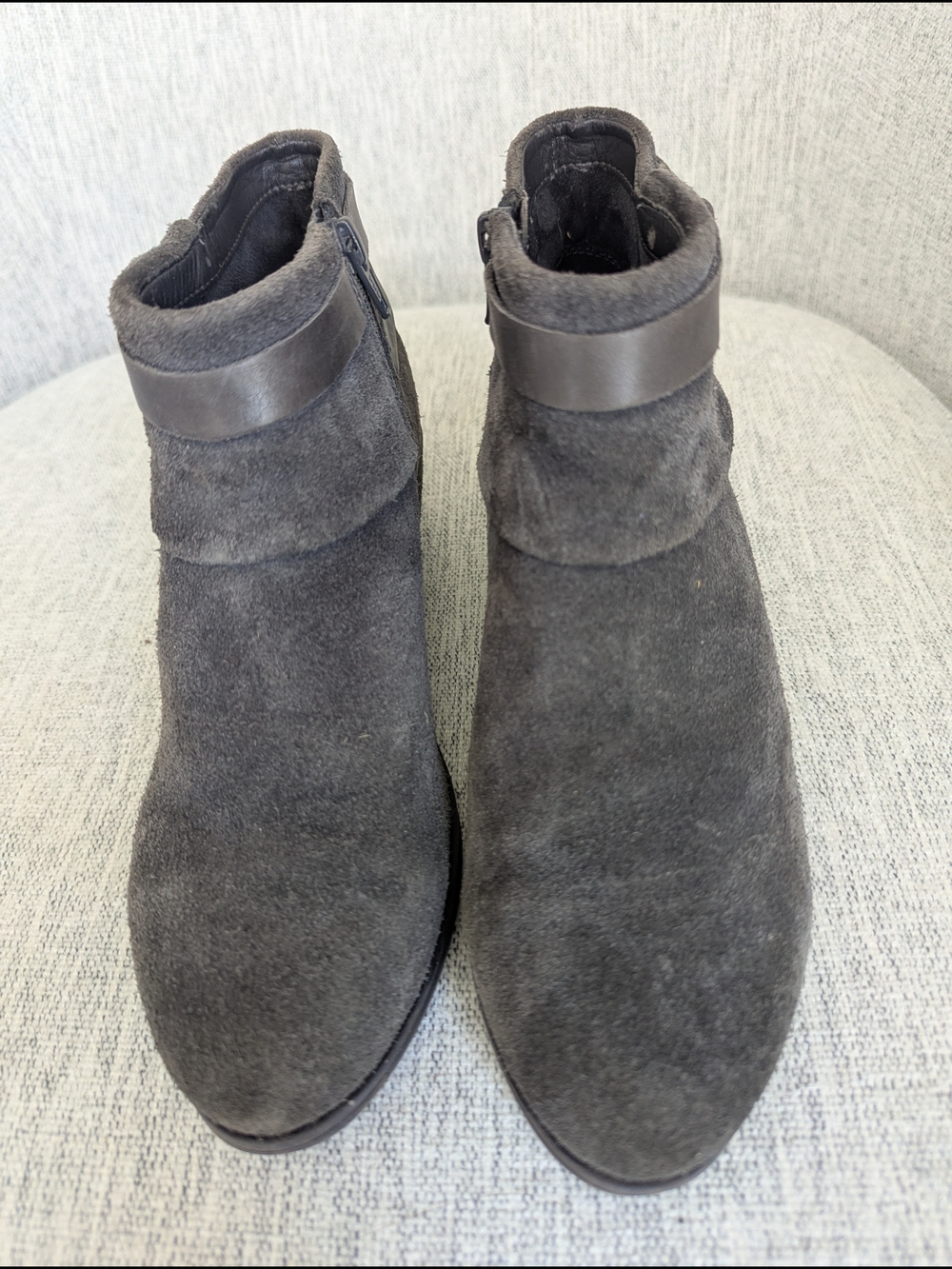 Clarks Women's Grey Suede Ankle Boots